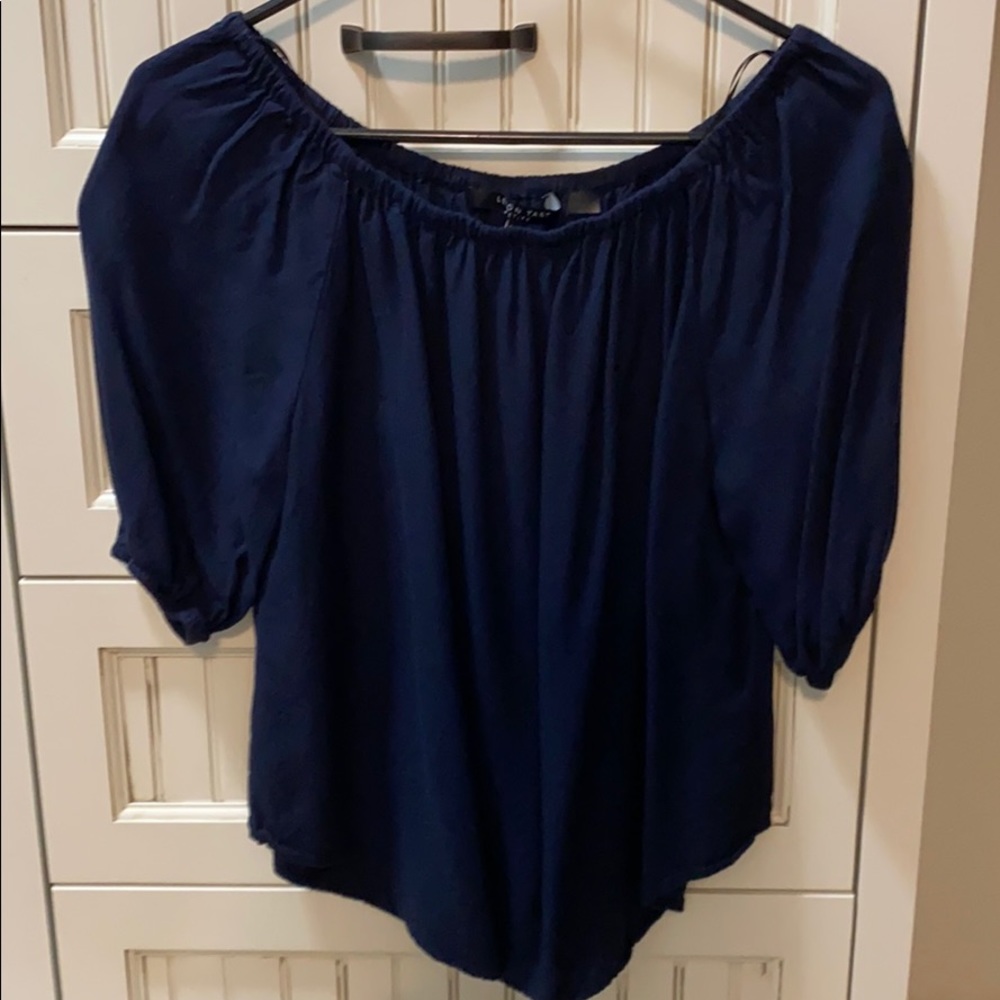3/4 length sleeve off the shoulder top